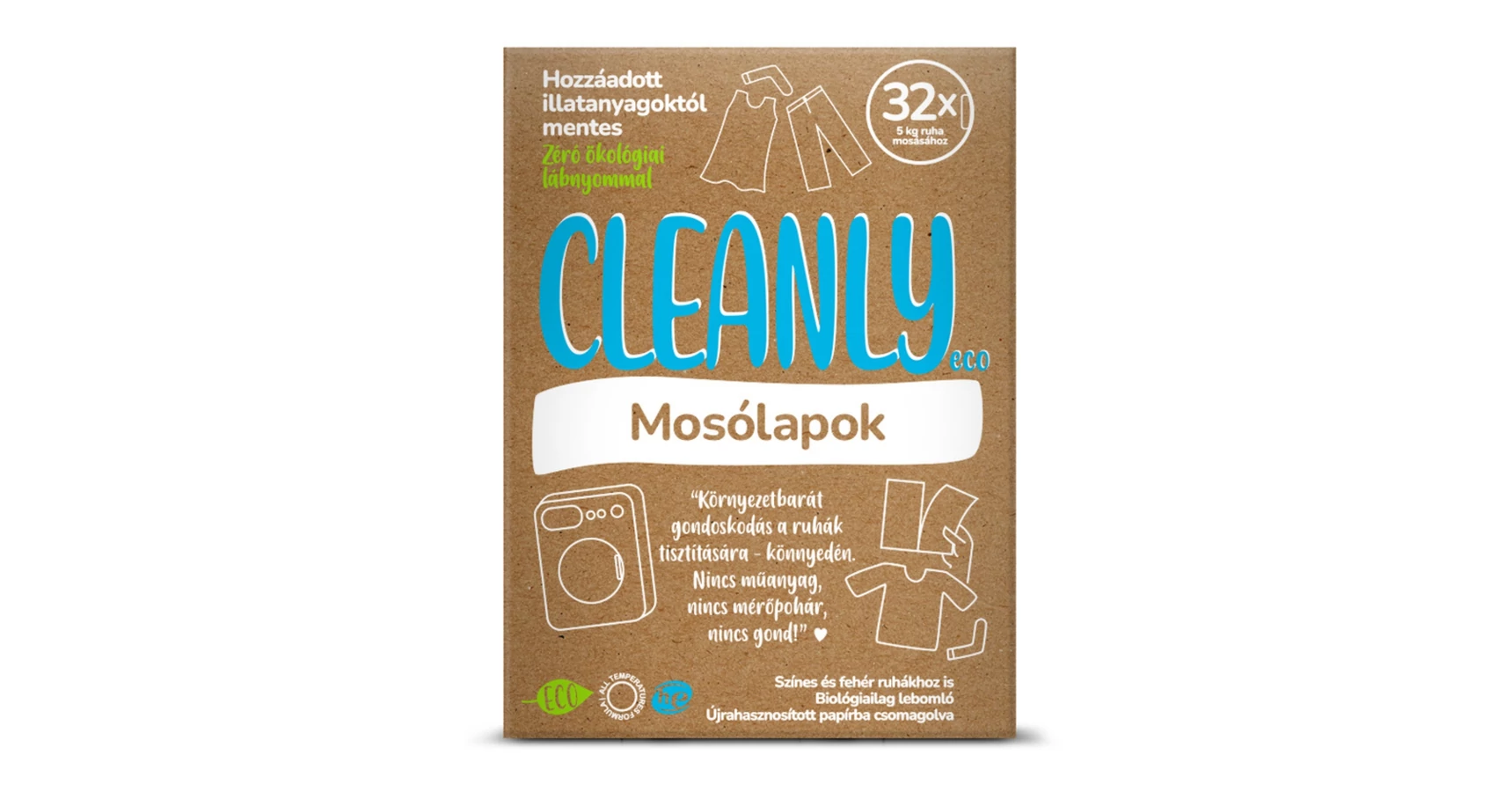 Cleanly Eco Mosólap illatmentes 32 mosás - Cleanly Eco - MentesDrogéria ...