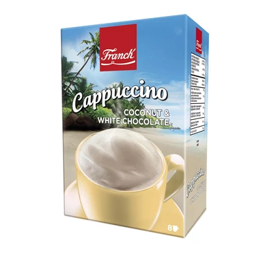 FRANCK Instant Cappuccino por - Kókuszos fehér csokoládé ízű 148 g