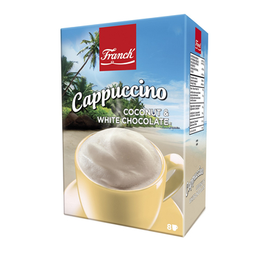 FRANCK Instant Cappuccino por - Kókuszos fehér csokoládé ízű 148 g