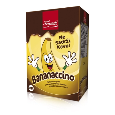 FRANCK Instant Cappuccino por - Banános csokoládé ízű 160 g - Koffeinmentes