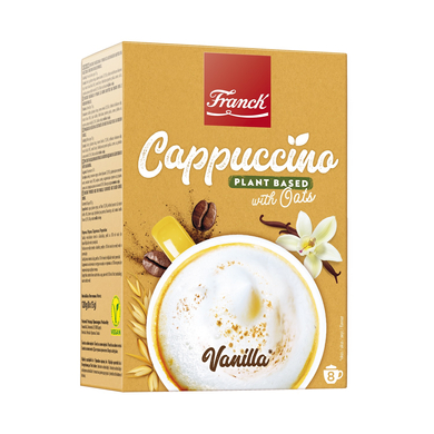 FRANCK Instant Cappuccino por - Vanília ízű - növényi alapú 120 g