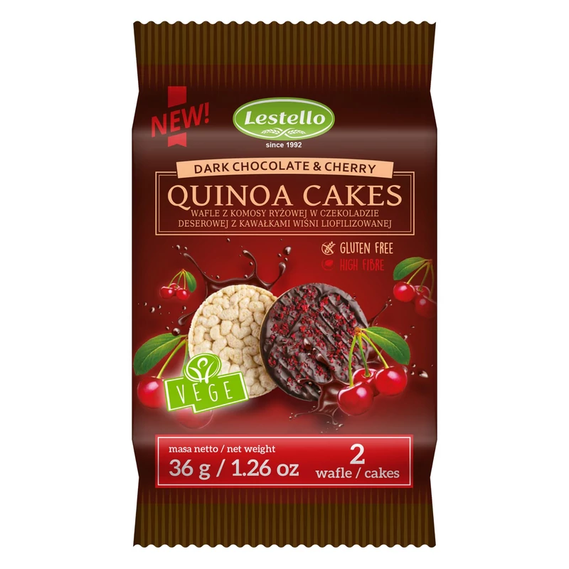 Lestello - Étcsokoládés quinoa tallér szárított meggyel