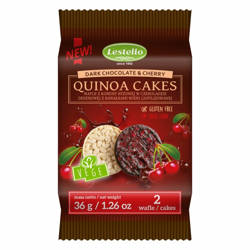 Lestello - Étcsokoládés quinoa tallér szárított meggyel