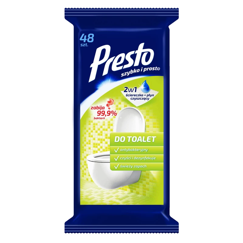 Presto toalett fertőtlenítő kendő 48 db