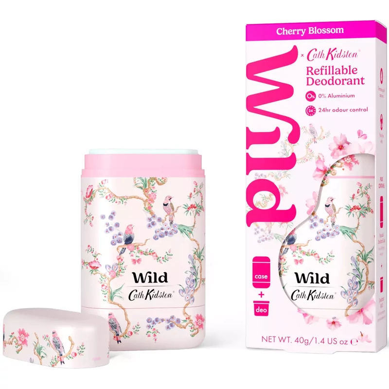WILD Deo stift tartó & utántöltő Cseresznyevirág illattal 40 g - Kis madarak