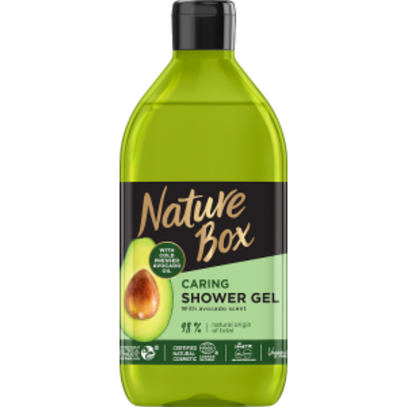 Nature Box tusfürdő  Avokádó a táplált bőrért 385 ml