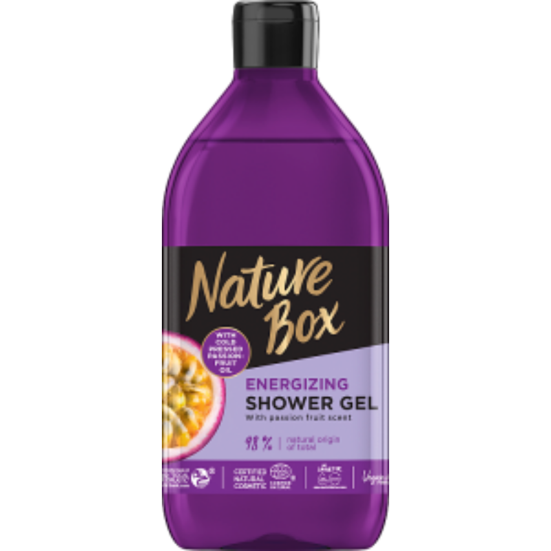 Nature Box tusfürdő Maracuja olajjal a hidratált bőrért 385 ml