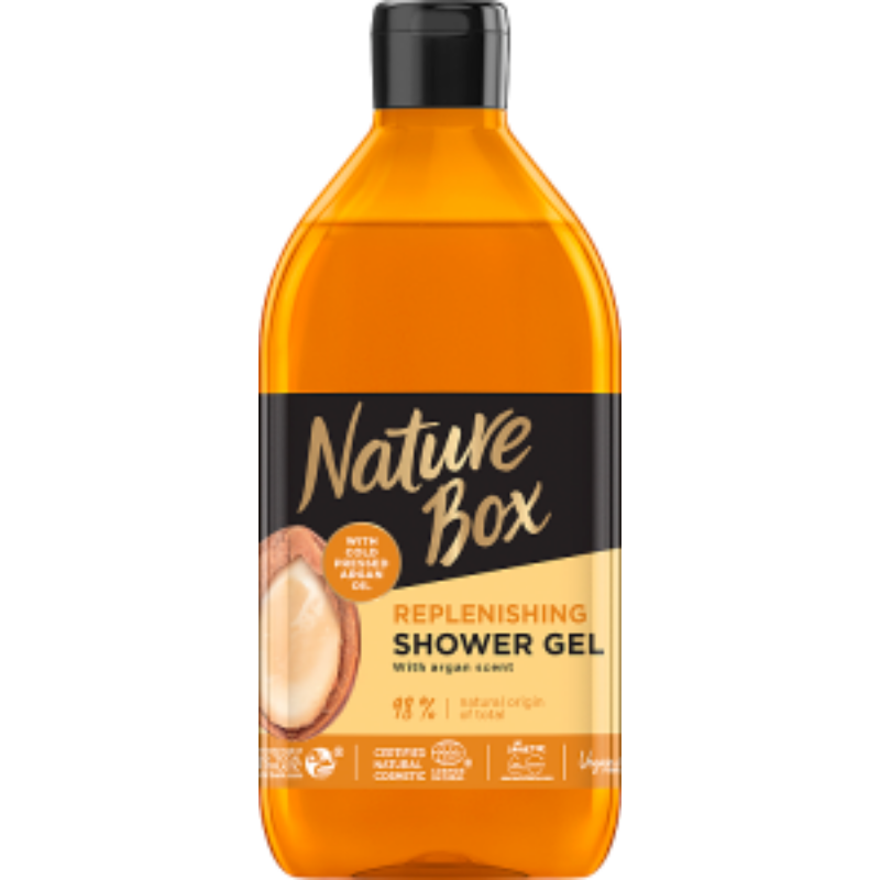 Nature Box tusfürdő Argán olajjal a puha bőrért 385 ml